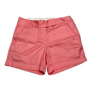 J.Crew Coral Pink Cotton Chino Shorts Size 2